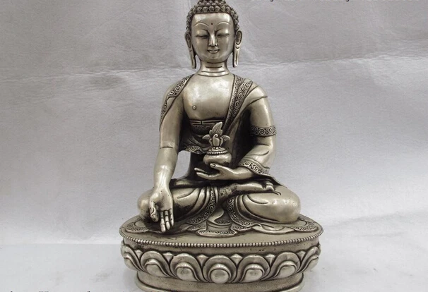 song voge gem S0800 13.5 Buddhism temple White Copper Silver Sakyamuni Tathagata Rulai Buddha Statue
song voge gem S0800 13.5 Buddhism temple White Copper Silver Sakyamuni Tathagata Rulai Buddha Statue