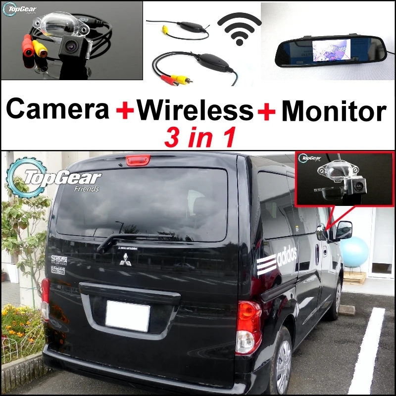 3 in1 Rear View Special Camera + Wireless Receiver + Mirror Monitor Easy DIY Back Up Parking System For Mitsubishi Delica
3 in1 Rear View Special Camera + Wireless Receiver + Mirror Monitor Easy DIY Back Up Parking System For Mitsubishi Delica