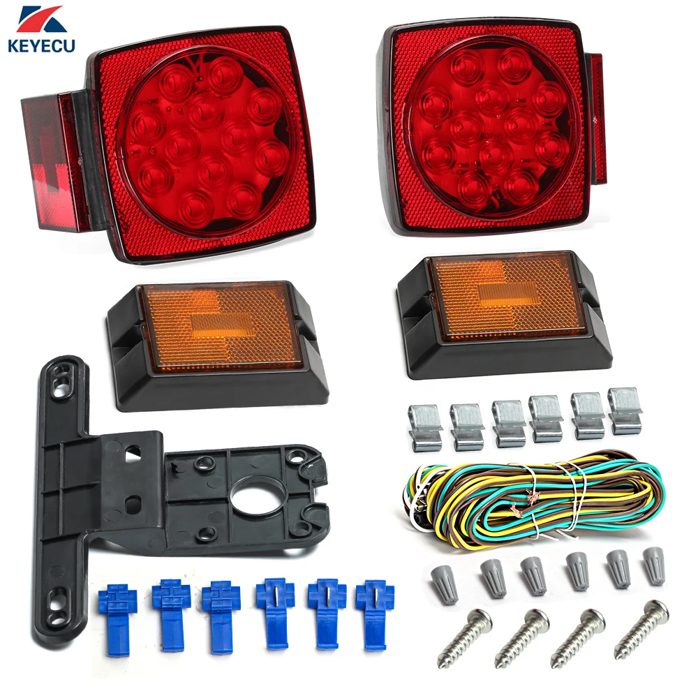 KEYECU 12V LED Submersible Trailer Tail Light Kit Stop Tail Turn Signal Lights for Under 80 Inch Boat Trailer Truck RV Marine
KEYECU 12V LED Submersible Trailer Tail Light Kit Stop Tail Turn Signal Lights for Under 80 Inch Boat Trailer Truck RV Marine