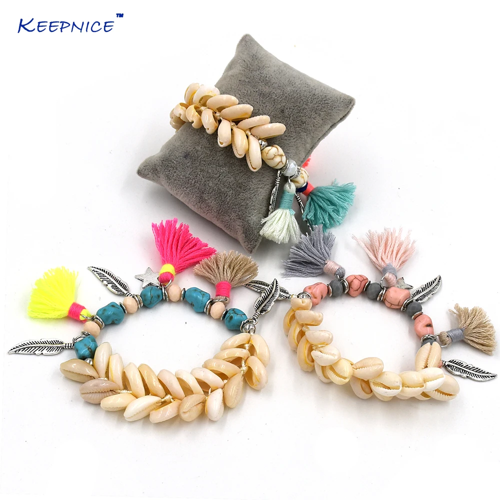 New Handcraft Friendship Bracelets Tassel Charm Bangle Sea Bach Shell Stone Beaded Bohemia Bracelets For Women
New Handcraft Friendship Bracelets Tassel Charm Bangle Sea Bach Shell Stone Beaded Bohemia Bracelets For Women