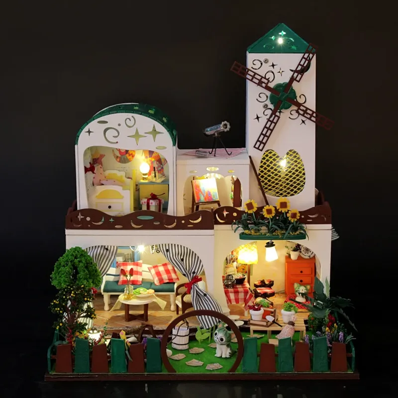 DIY large dollhouse Wooden Doll house Miniatura 3D Puzzle Model Kits Dollhouses Miniature Building Model Furniture D026
DIY large dollhouse Wooden Doll house Miniatura 3D Puzzle Model Kits Dollhouses Miniature Building Model Furniture D026