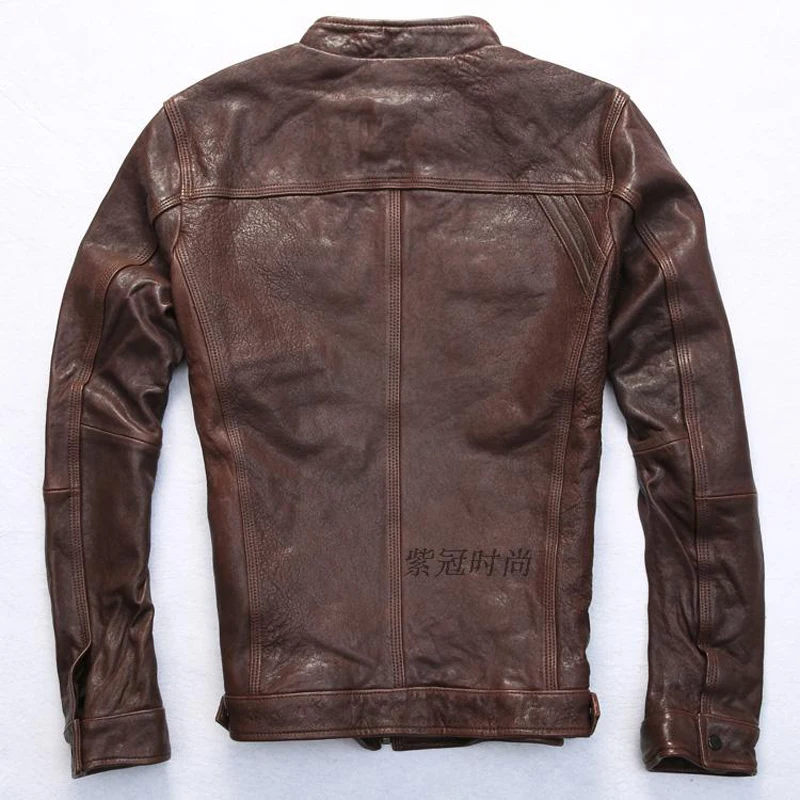 Retro Man Genuine Leather Coats 100% Sheepskin Motorcycle Leather Jackets Rock And Roll Leather Clothing
Retro Man Genuine Leather Coats 100% Sheepskin Motorcycle Leather Jackets Rock And Roll Leather Clothing