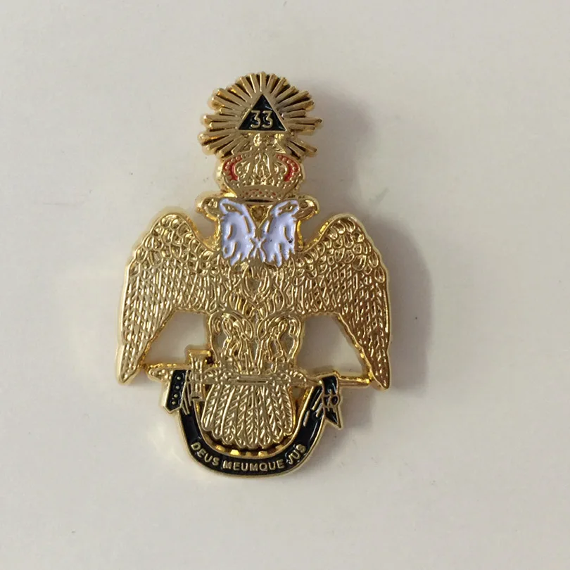 10pcs 31mm tall Masonic Lapel Pin Freemason Badges and Brooches Masons Scottish Rite 33rd Degree Double Headed Eagle Wings Down
10pcs 31mm tall Masonic Lapel Pin Freemason Badges and Brooches Masons Scottish Rite 33rd Degree Double Headed Eagle Wings Down
