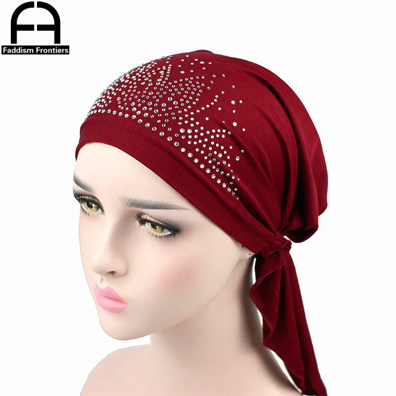 Fashion Women Spandex Turban Diamond Chemo Headwear Bandanas Headband Turban Hat Hair Accessories Turbante Headwear for Women
Fashion Women Spandex Turban Diamond Chemo Headwear Bandanas Headband Turban Hat Hair Accessories Turbante Headwear for Women