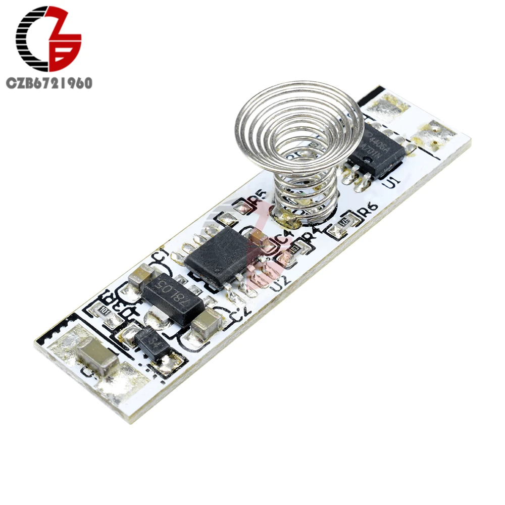 DC 12V Capacitive Touch Sensor Switch Coil Spring Switch LED Dimmer Control Switch 9-24V 30W 3A for Smart Home LED Light Strip
DC 12V Capacitive Touch Sensor Switch Coil Spring Switch LED Dimmer Control Switch 9-24V 30W 3A for Smart Home LED Light Strip