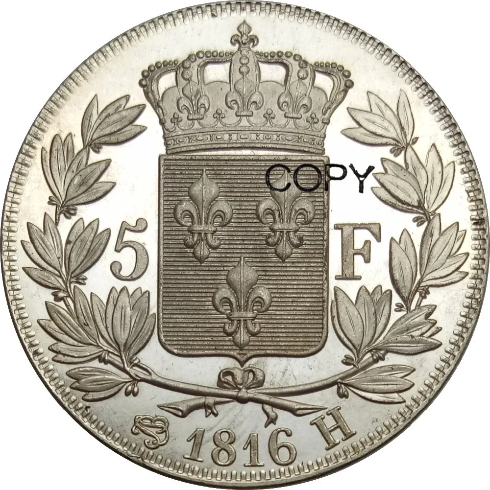 Франция 5 франков Луи xviii-roi DE 1816 A 1816 BB 1816 D 1816 H латунные посеребренные копии монет
Франция 5 франков Луи xviii-roi DE 1816 A 1816 BB 1816 D 1816 H латунные посеребренные копии монет