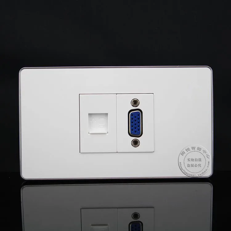 120 мм Настенная розетка пластина 2 порта один VGA выход и Один RJ45 Cat5e разъем панель Лицевая панель 
120 мм Настенная розетка пластина 2 порта один VGA выход и Один RJ45 Cat5e разъем панель Лицевая панель