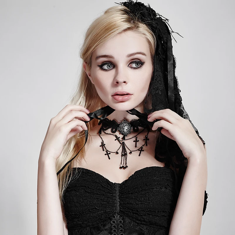2018 New Gothic Cross Necklace Black Cross Beaded Short Collar Ladies Party Jewelry Can Be Used As Headwear Clothing Accessories
2018 New Gothic Cross Necklace Black Cross Beaded Short Collar Ladies Party Jewelry Can Be Used As Headwear Clothing Accessories