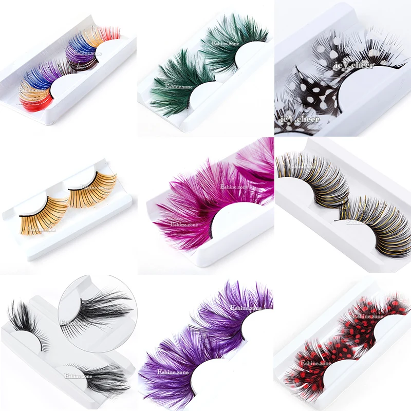 ICYCHEER 1 Pair New Fancy Soft Feather False Eyelash Makeup Colorful Eye Lashes Extension Cosmetic
ICYCHEER 1 Pair New Fancy Soft Feather False Eyelash Makeup Colorful Eye Lashes Extension Cosmetic