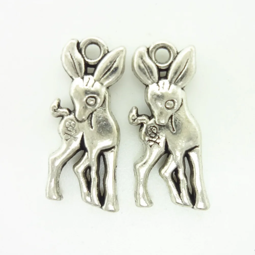 50 pcs Vintage Charms Deer Pendant Antique silver Fit Bracelets Necklace DIY Metal Jewelry Making
50 pcs Vintage Charms Deer Pendant Antique silver Fit Bracelets Necklace DIY Metal Jewelry Making