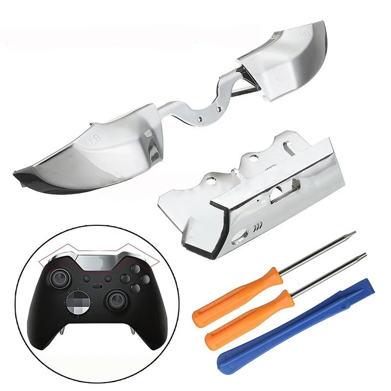 Repair Parts for XBOX ONE Elite Controller Replacement LB RB Buttons + Silver Bumpers Trigger Middle Pad +T8 T6 Screwdriver
Repair Parts for XBOX ONE Elite Controller Replacement LB RB Buttons + Silver Bumpers Trigger Middle Pad +T8 T6 Screwdriver