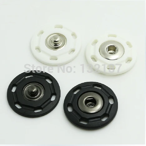 

Wholesale 80sets/lot Nylon plastic sew on press button 6 hole snap button fasteners Black/White free shipping SF-024