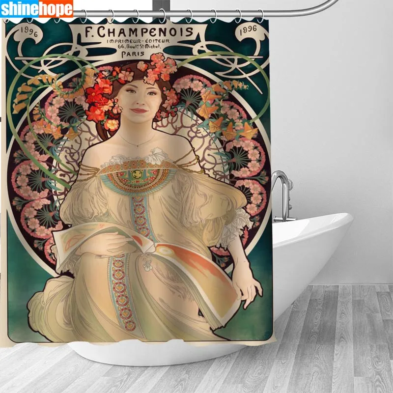 Customized Alphonse Mucha Shower Curtain Waterproof Polyester Fabric 8 Sizes High Quality Bathroom Curtains
Customized Alphonse Mucha Shower Curtain Waterproof Polyester Fabric 8 Sizes High Quality Bathroom Curtains