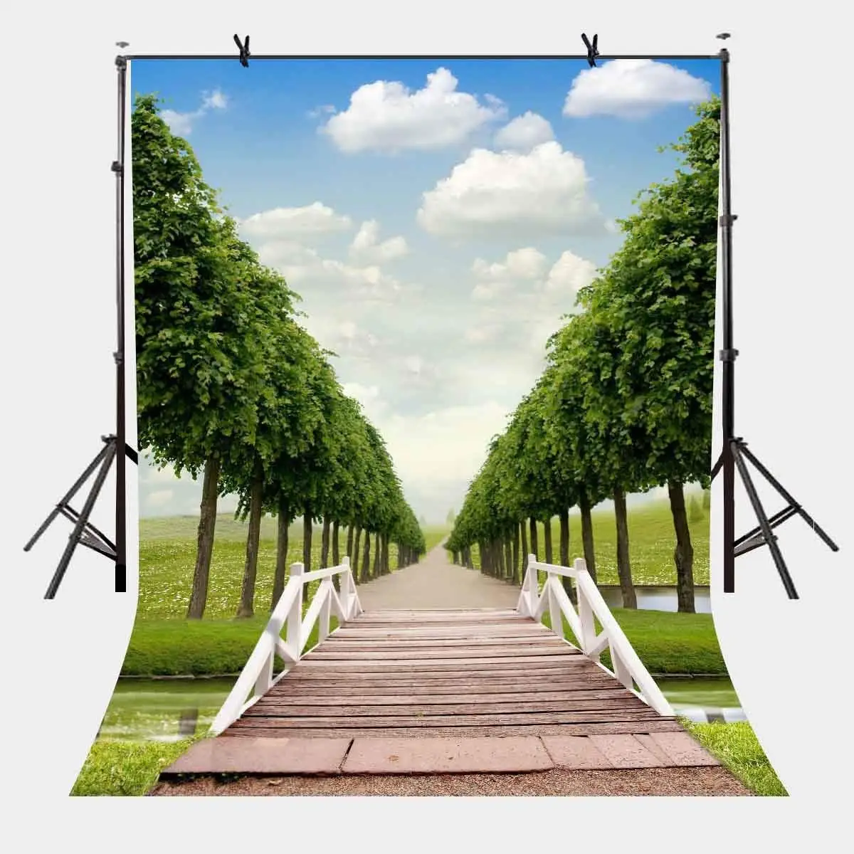 5x7ft Wooden Bridge Backdrop Wooden Bridge Green Path Photography Background and Studio Photography Backdrop Props
5x7ft Wooden Bridge Backdrop Wooden Bridge Green Path Photography Background and Studio Photography Backdrop Props