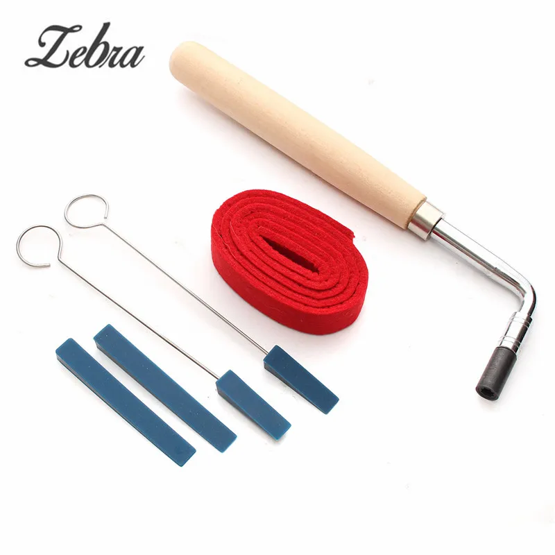 Zebra 6pc/Set Rubber + Wood Handle + Steel Professional Piano Tuning Hammer Wrench Lever Mute Kit Strip Rubber Mute
Zebra 6pc/Set Rubber + Wood Handle + Steel Professional Piano Tuning Hammer Wrench Lever Mute Kit Strip Rubber Mute