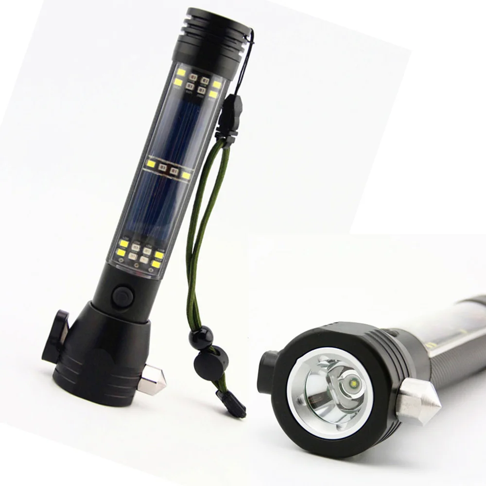 Multi-function Torch Car Compass Survival Tool Emergency Torch Lights Power Bank Led Solar Flashlight USB Rechargeable Tactical
Multi-function Torch Car Compass Survival Tool Emergency Torch Lights Power Bank Led Solar Flashlight USB Rechargeable Tactical
