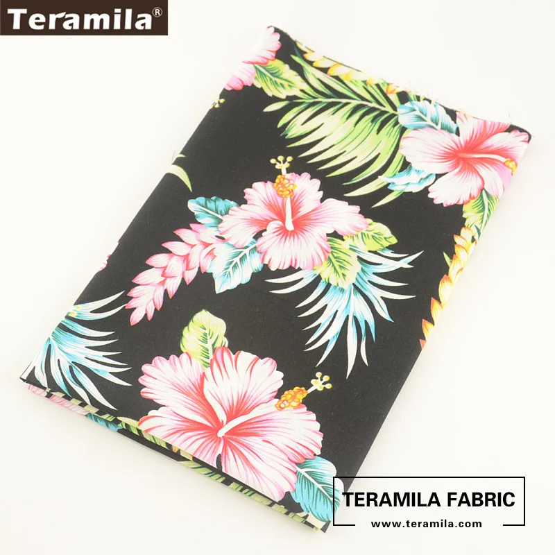 Teramila Cotton Poplin Fabric Printed Floral Design Black Home Textile Children's Cloth Fat Quarter Meter Crafts Patchwork
Teramila Cotton Poplin Fabric Printed Floral Design Black Home Textile Children's Cloth Fat Quarter Meter Crafts Patchwork