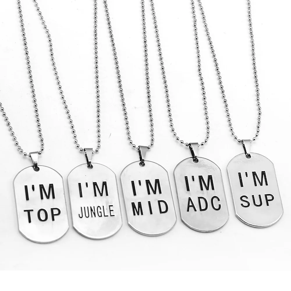 Game League of LOL Necklace Legend Dog Tag Stainless Steel Metal Bead Chain Pendant Men Women Necklaces Jewelry Accessories
Game League of LOL Necklace Legend Dog Tag Stainless Steel Metal Bead Chain Pendant Men Women Necklaces Jewelry Accessories