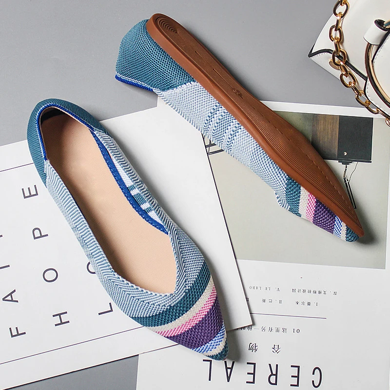 2019 Female Pointy Ballet Slip-on Flats Loafers Soft Sole Knitted Pregnant Casual Women Boat Shoes Casual Espadrilles Flats
2019 Female Pointy Ballet Slip-on Flats Loafers Soft Sole Knitted Pregnant Casual Women Boat Shoes Casual Espadrilles Flats