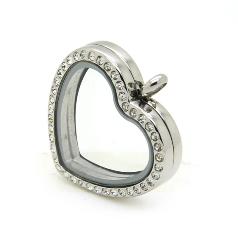 Heart Shape Silver Stainless Steel Floating Locket Pendant With Rhinestone Living Glass Floating Charm Locket For Girl 10pcs
Heart Shape Silver Stainless Steel Floating Locket Pendant With Rhinestone Living Glass Floating Charm Locket For Girl 10pcs