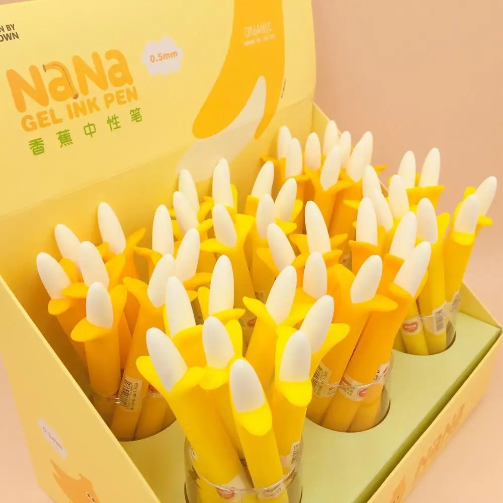 24 pcs/lot Creative Banana Gel Pen Cute Silicone 0.5mm Black Ink Neutral pen School writing Supplies Stationery gift
24 pcs/lot Creative Banana Gel Pen Cute Silicone 0.5mm Black Ink Neutral pen School writing Supplies Stationery gift