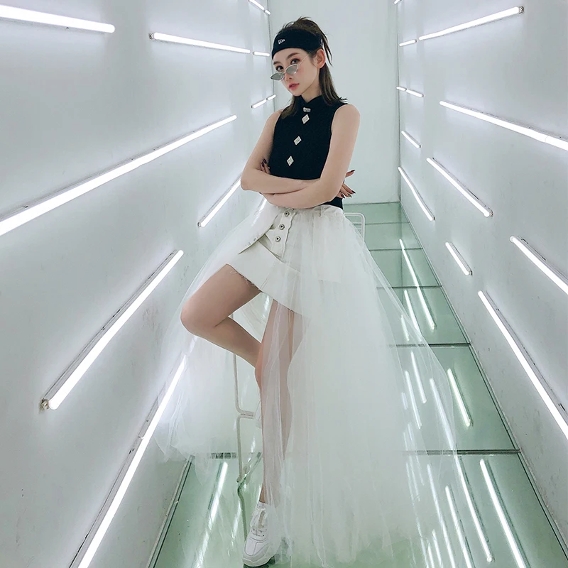 Skirts Womens Time-limited Rushed Saia Midi Women's Skirt Faldas Mujer Moda 2019 Personality Casual Stitching Mesh Street Women
Skirts Womens Time-limited Rushed Saia Midi Women's Skirt Faldas Mujer Moda 2019 Personality Casual Stitching Mesh Street Women
