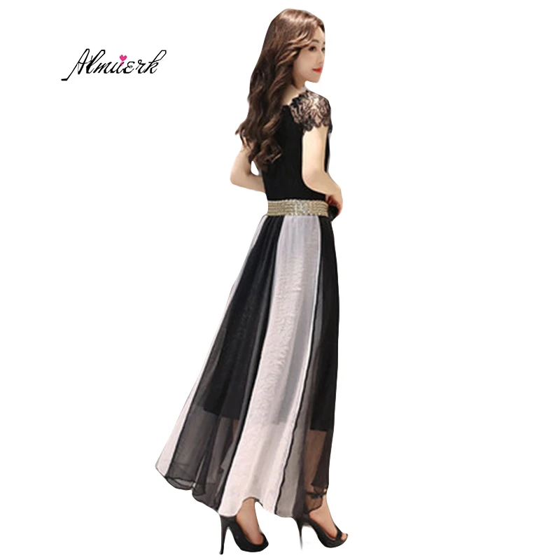 2017 Summer ladies dress Ms Lace Stitching Chiffon dress Female Long section temperament Ladies Lace Waist Was thin dress f208
2017 Summer ladies dress Ms Lace Stitching Chiffon dress Female Long section temperament Ladies Lace Waist Was thin dress f208
