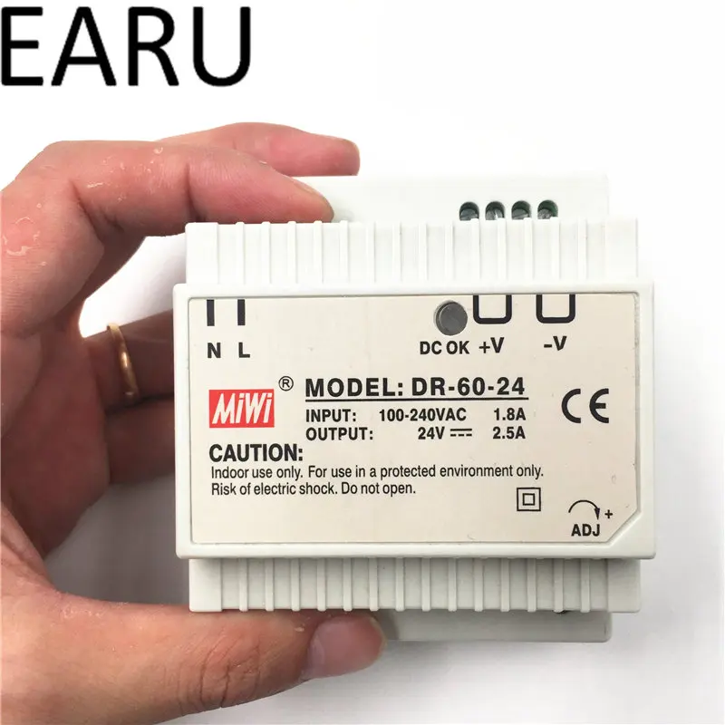 Din rail power supply 60w 24V power suply 24v 60w ac dc converter dr-60-24 good quality OEM
Din rail power supply 60w 24V power suply 24v 60w ac dc converter dr-60-24 good quality OEM