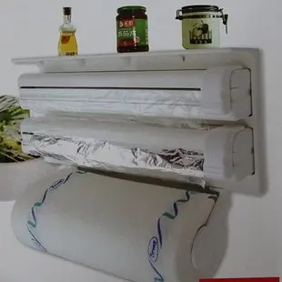 Kitchen Wrap Shelf Plastic Wrap Frame Triple Paper Dispenser Preservative Film Rack Spice Shelf
Kitchen Wrap Shelf Plastic Wrap Frame Triple Paper Dispenser Preservative Film Rack Spice Shelf