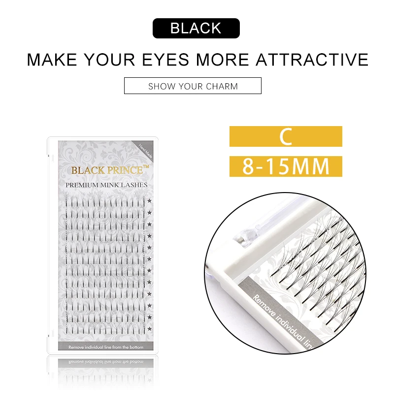 BLACK PRINCE 3D-6D Premade Fans Volume Fans Russian Volume Eyelash Black Faux Mink Premium Eyelash Application Eyelash extension
BLACK PRINCE 3D-6D Premade Fans Volume Fans Russian Volume Eyelash Black Faux Mink Premium Eyelash Application Eyelash extension