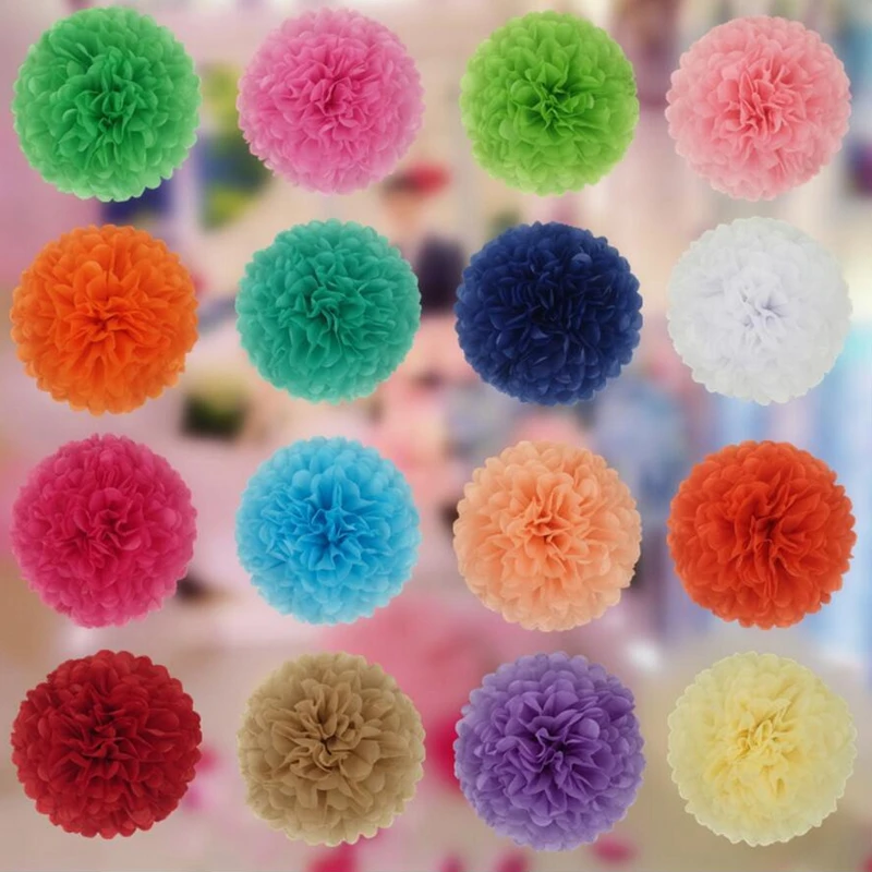 Разноцветные бумажные цветы для рукоделия 6 дюймов 15 см 5 шт. шары поцелуев