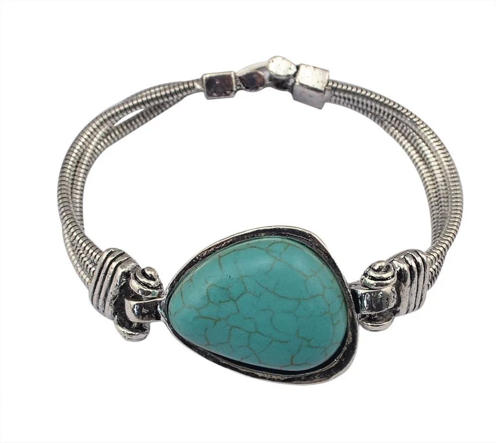 Vintage Bohemian Ethnic Tibet Big Turquoise Bracelet for Women Men Gypsy Tribal Green Stone Charm Bracelets Jewelry Accessoires
Vintage Bohemian Ethnic Tibet Big Turquoise Bracelet for Women Men Gypsy Tribal Green Stone Charm Bracelets Jewelry Accessoires