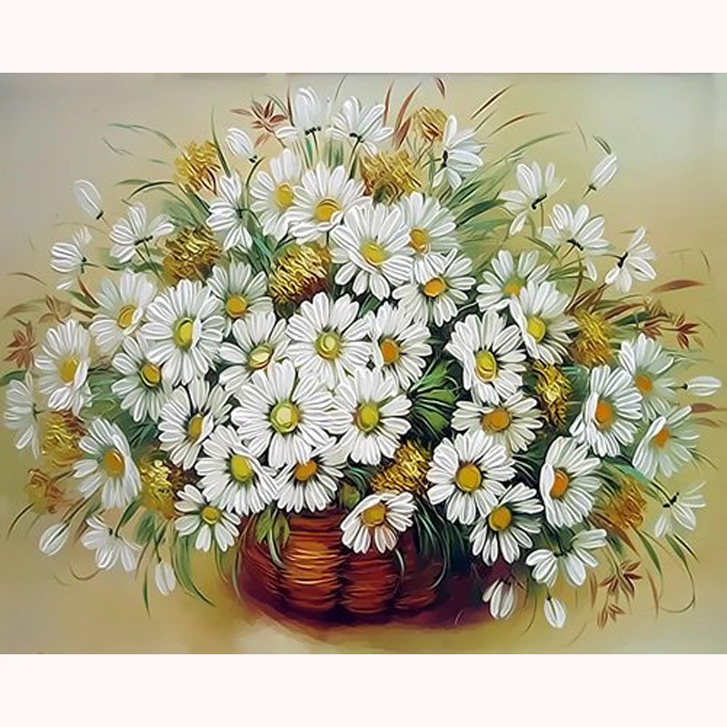 YIKEE Diamond Embroidery Daisy Flowers Handmade Needlework DIY Diamond Painting Mosaic Rhinestone Picture h1303
YIKEE Diamond Embroidery Daisy Flowers Handmade Needlework DIY Diamond Painting Mosaic Rhinestone Picture h1303