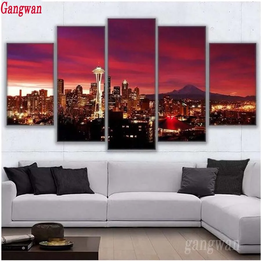 5 Panel 5d diy Diamond Painting Seattle Cityscape full square round stone Diamond Embroidery Mosaic Cross-Stitch kits mosaic
5 Panel 5d diy Diamond Painting Seattle Cityscape full square round stone Diamond Embroidery Mosaic Cross-Stitch kits mosaic