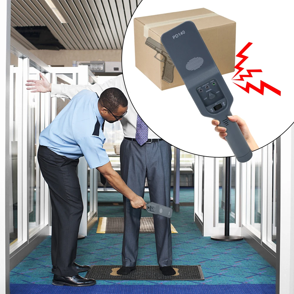 PD140 Professional Handheld Metal Detector High Sensitivity Pinpointer Station Metro Airport Safety Check Portable Tester
PD140 Professional Handheld Metal Detector High Sensitivity Pinpointer Station Metro Airport Safety Check Portable Tester