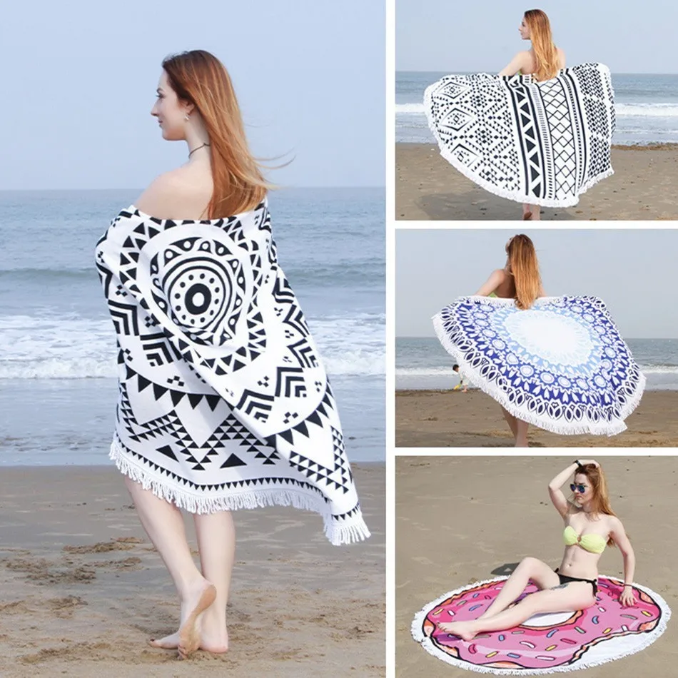 Summer Round Beach Towel Water Absorption Quick-Dry Printed Beach Towels Polyester Printed Round Bath Towel
Summer Round Beach Towel Water Absorption Quick-Dry Printed Beach Towels Polyester Printed Round Bath Towel