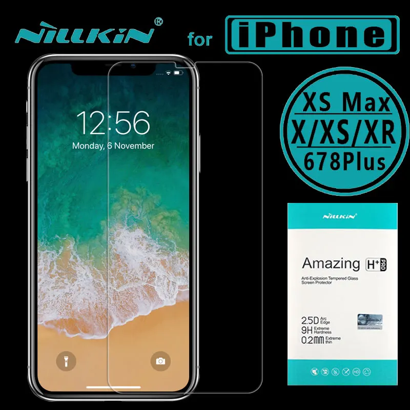 Nillkin for iPhone 11 Pro Max XS Max XR X 8 7 6s 6 Plus 5 SE Tempered Glass 9H+ Pro Hard Screen Protector Film
Nillkin for iPhone 11 Pro Max XS Max XR X 8 7 6s 6 Plus 5 SE Tempered Glass 9H+ Pro Hard Screen Protector Film