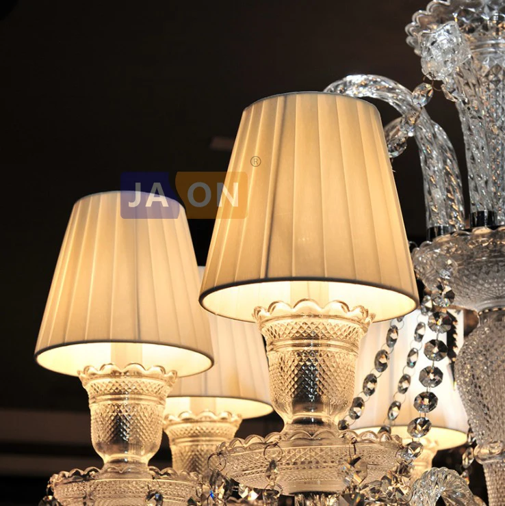 led e14 Baccarat Iron Crystal Glass Fabric Clear Chandelier Lighting Lamparas De Techo Suspension Luminaire Lampen For Foyer
led e14 Baccarat Iron Crystal Glass Fabric Clear Chandelier Lighting Lamparas De Techo Suspension Luminaire Lampen For Foyer