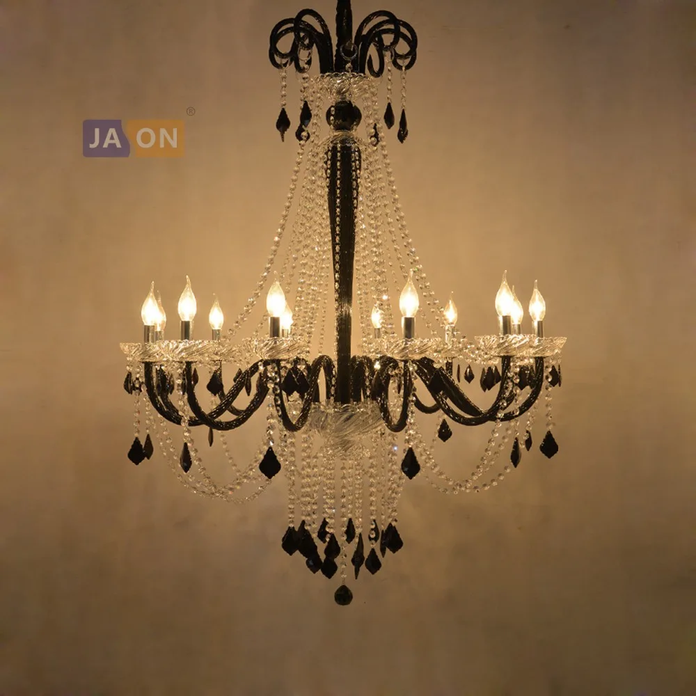 led e14 European Iron Crystal Glass Black Clear Chandelier Lighting Lamparas De Techo Suspension Luminaire Lampen For Foyer
led e14 European Iron Crystal Glass Black Clear Chandelier Lighting Lamparas De Techo Suspension Luminaire Lampen For Foyer