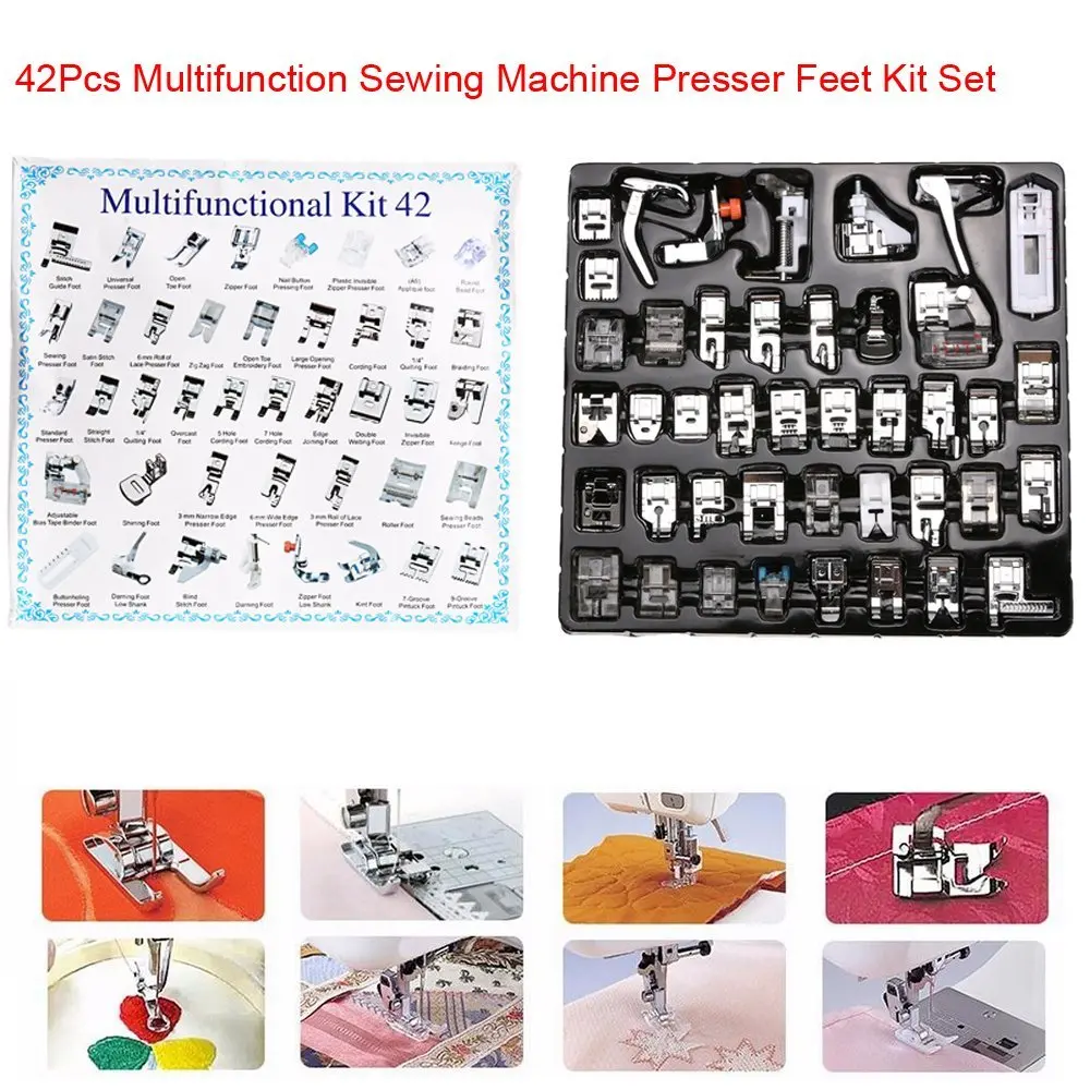 42 Pcs Multifunction Domestic Sewing Machine Braiding Blind Stitch Darning Presser Foot Feet Kit Set
42 Pcs Multifunction Domestic Sewing Machine Braiding Blind Stitch Darning Presser Foot Feet Kit Set