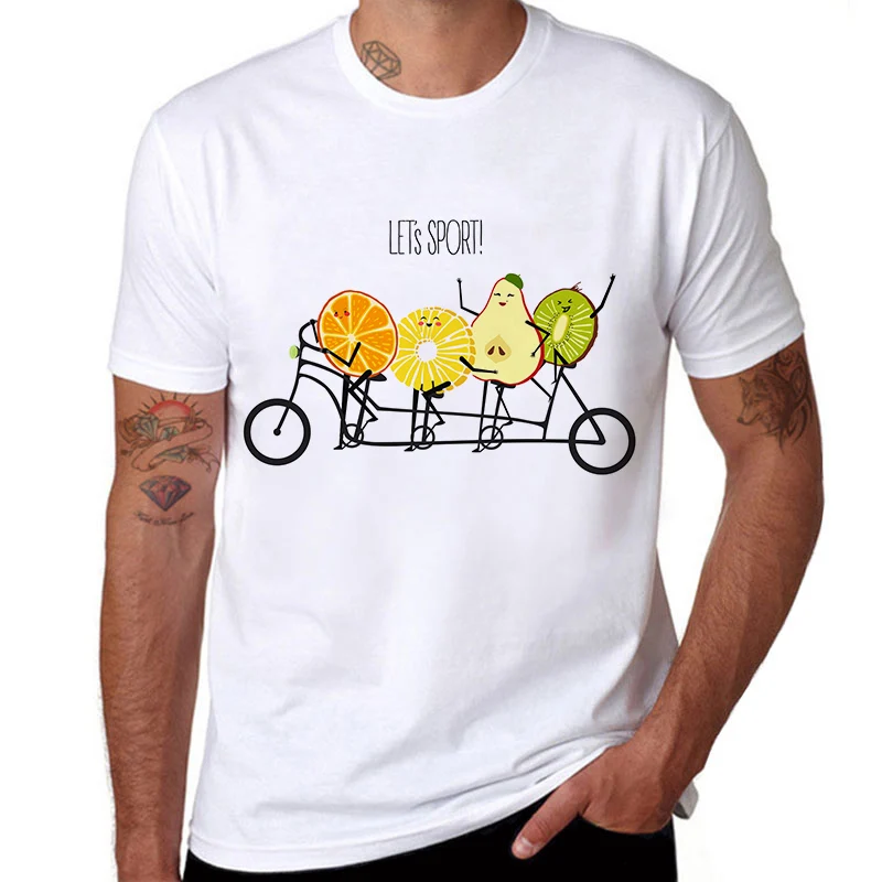 Мужская футболка с коротким рукавом Lemon Bicks хлопковая Футболка принтом летняя