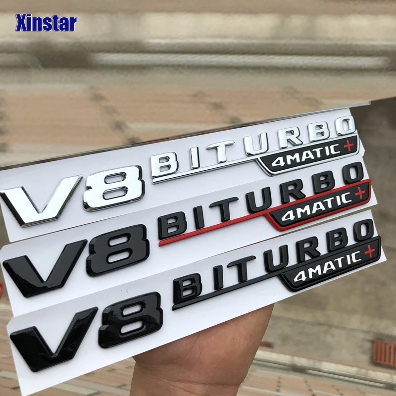 2 шт. V8 BITURBO 4matic Эмблема fender для Mercedes Benz w117 cla45 w205 c63 w212 e63 w207 w176 a45 x156 gla45 AMG | Автомобили