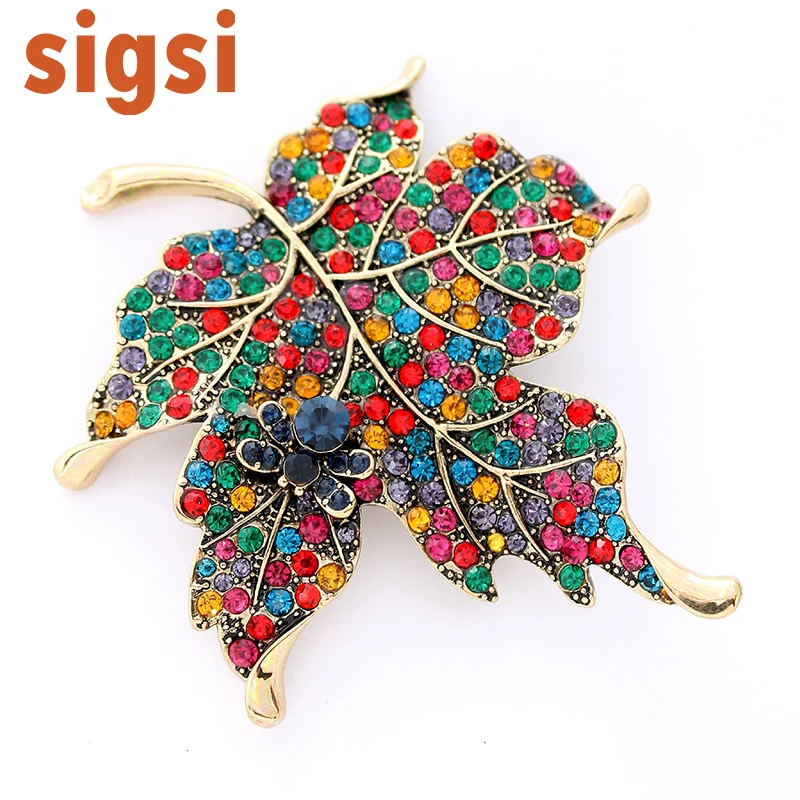 70x87mm Multi Color Rhinestone Brooch Crystal Maple Leaf Brooch Pins for Wedding Plant Costume Jewelry For Women
70x87mm Multi Color Rhinestone Brooch Crystal Maple Leaf Brooch Pins for Wedding Plant Costume Jewelry For Women