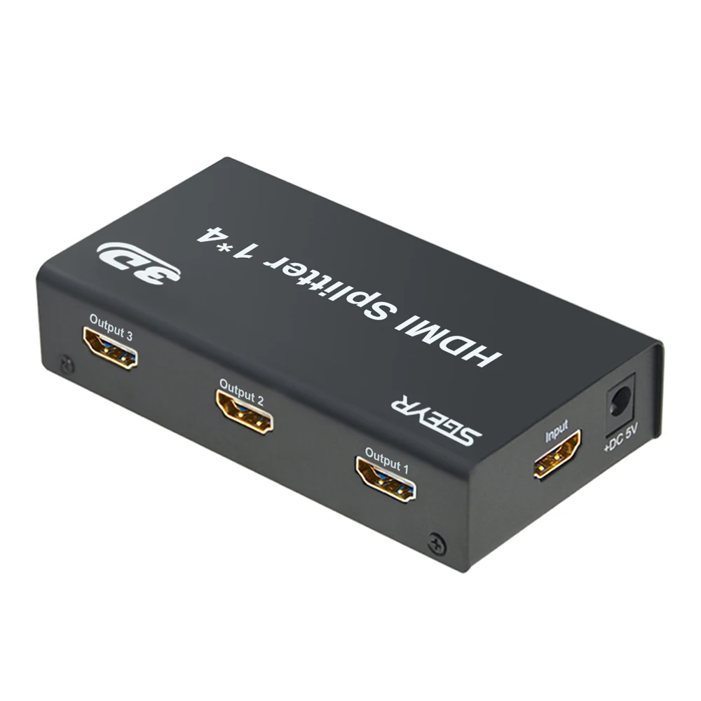 SGEYR 4 Ports HDMI Splitter 1 Input Output 1x4 for Smart Android HDTV Adapter | Электроника