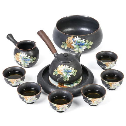 Japanese-style kung fu tea set home ceramic tea sets antique kiln teapot cup set gift box
Japanese-style kung fu tea set home ceramic tea sets antique kiln teapot cup set gift box
