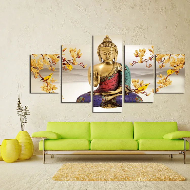 5 Panel Hanging Painting Free Shipping Buddha Art Canvas Wall Art Buddha Picture Modern Living Room Decorative Unframed
5 Panel Hanging Painting Free Shipping Buddha Art Canvas Wall Art Buddha Picture Modern Living Room Decorative Unframed
