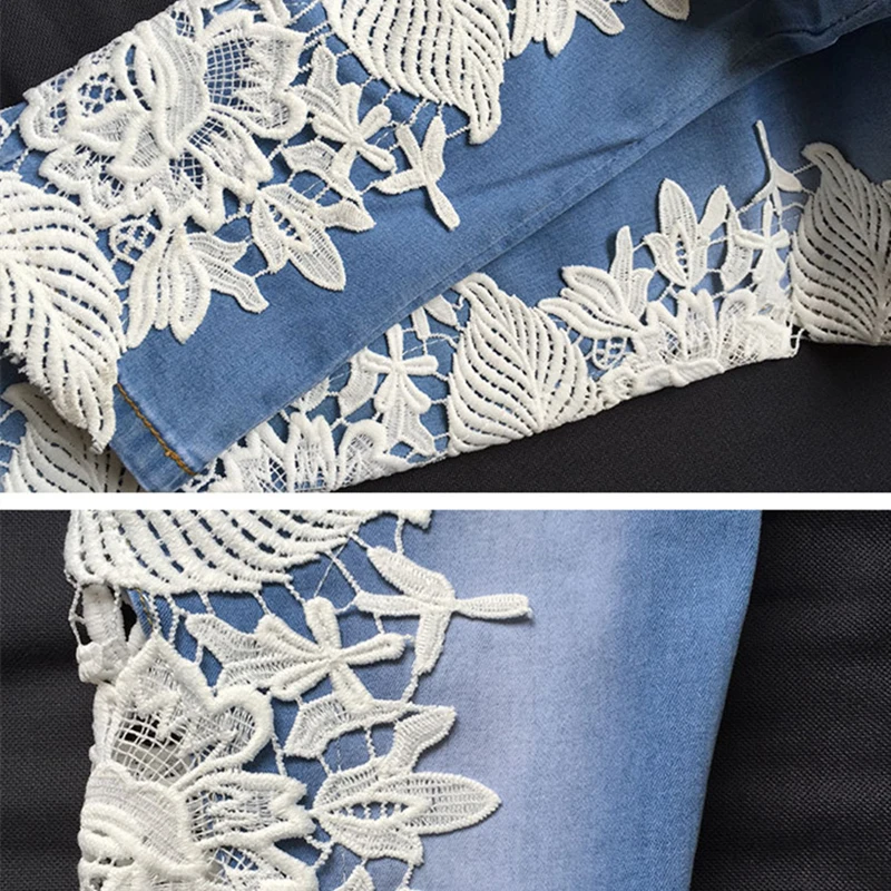 Fashion Embroidery jeans woman Lace Pencil Pants Hollow ripped jeans for women jeans Skinny jean pants
Fashion Embroidery jeans woman Lace Pencil Pants Hollow ripped jeans for women jeans Skinny jean pants