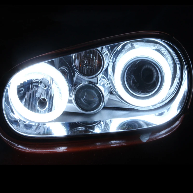 12V гало кольца круглый светодиодный автомобиля фара Demon moto Ангельские глазки