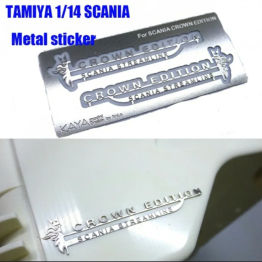 Tamiya Scania Truck Toys Crown Edition Logo Metal Sticker/Decals For 1/14 Rc Truck Tractor R620 56323 R470 56318 R730 Diy Parts
Tamiya Scania Truck Toys Crown Edition Logo Metal Sticker/Decals For 1/14 Rc Truck Tractor R620 56323 R470 56318 R730 Diy Parts