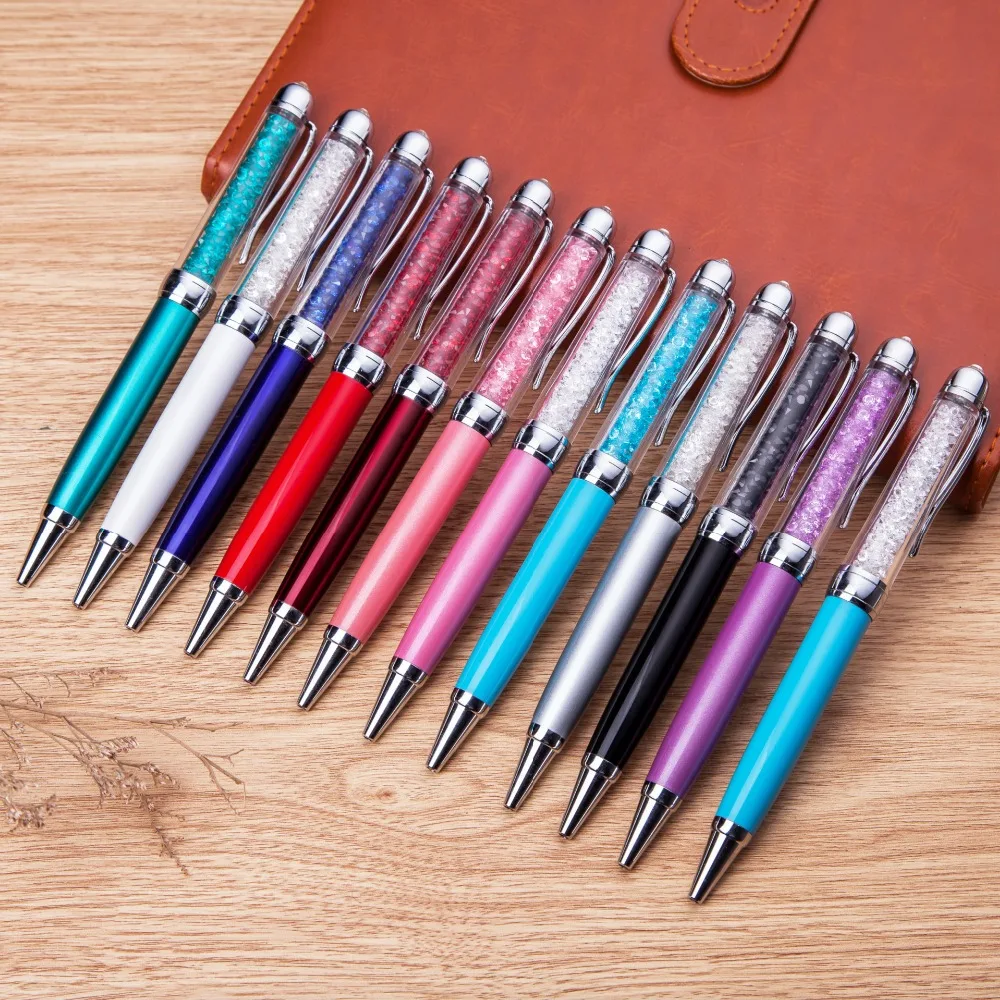 500pcs/Lot PB2019 Cute Crystal Diamond Roller ballpoint pen Office School Stationery Metal ballpen can customized logo
500pcs/Lot PB2019 Cute Crystal Diamond Roller ballpoint pen Office School Stationery Metal ballpen can customized logo